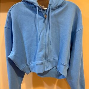 Athleta Sky Blue Cropped Hoodie